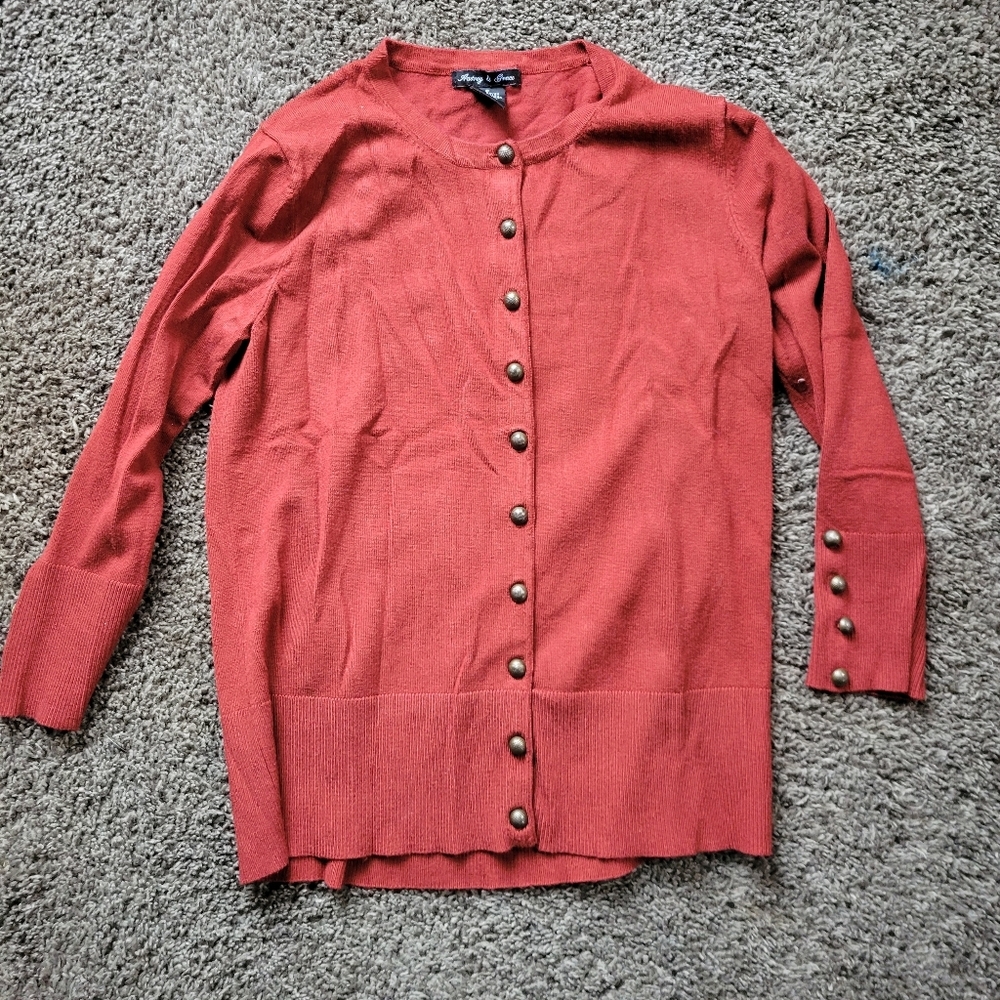 Audrey & Grace Button Down Sweater